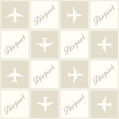 Abstract Geometric Pattern Background With Airplanes
