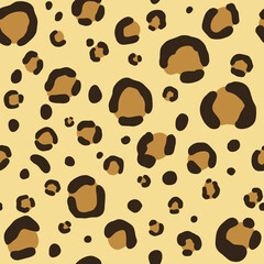 Vector illustration: pattern in leopard colors. Leopard seamless vector pattern.