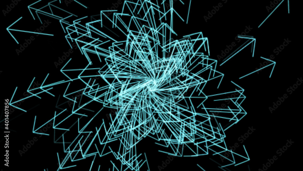Poster close-up of flying and falling arrows on an isolated black background, flying at high speed through 