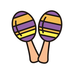 mardi gras maracas vector design