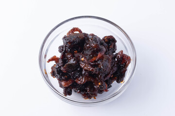 Fried razor clams with three flavors. Salty, spicy, sweet.