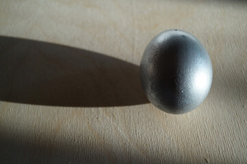 Silver Easter chicken egg
