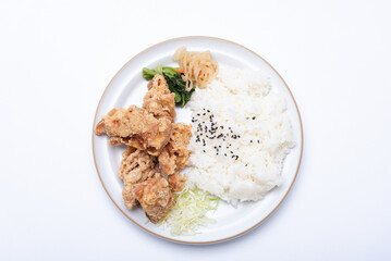 鶏のから揚げ定食