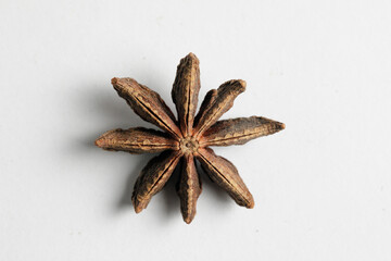 Star anise isolated on white background