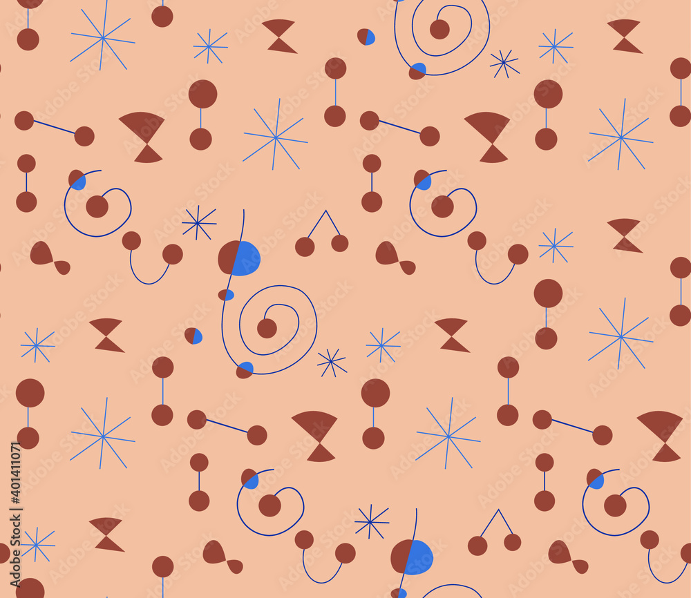 Aufkleber seamless geometric pattern with the image of planets, stars, constellations. vector design for web b