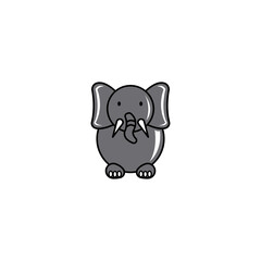 Elephant icon illustration cartoon color design vector