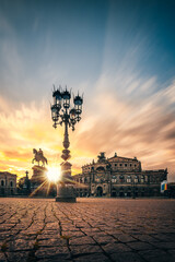 The Semper opera in Dresden is a famous historical building for music. Concert building in the...