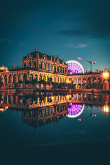The Zwinger in Dresden in the morning. Nice shot from the edging and famous historical building...