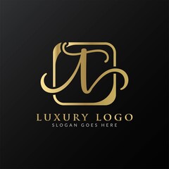 Initial T letter Logo Design vector Template. Abstract Luxury Letter T Logo Design