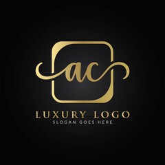 Initial AC letter Logo Design vector Template. Creative Luxury Letter AC Logo Design