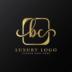 Initial BC Letter Logo Creative Modern Typography Vector Template. Creative Luxury Letter BC Logo Vector.