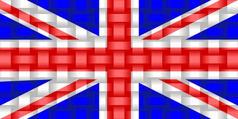 United Kingdom Flag Background - Illustration, 
Three dimensional flag of United Kingdom