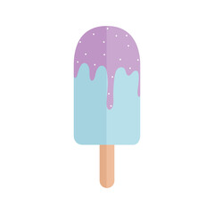 popsicle with a blue and purple color