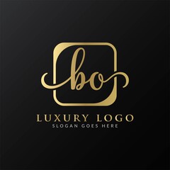 Initial BO Letter Logo Creative Modern Typography Vector Template. Creative Luxury Letter BO Logo Vector.