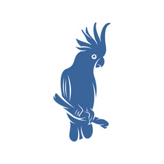 Cockatoo Bird design vector illustration, Creative Parrot Bird logo design concepts template, icon symbol
