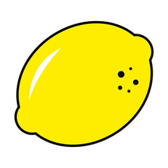 lemon fruit icon, colorful design