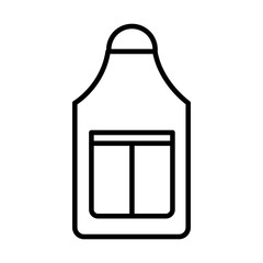 kitchen apron icon, line style