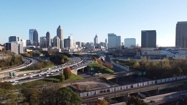 Atlanta Skyline Drone Ease Out 2.7k
