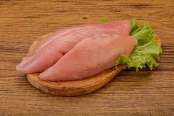 Raw turkey breast for cooking