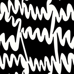 vector black serration seamless pattern on white