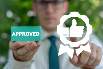 Business concept of Approved Quality.