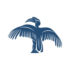 Rangkong Bird design vector illustration, Creative Rangkong Bird logo design concepts template, icon symbol © shuttersport