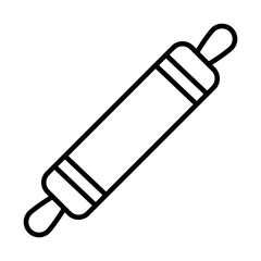 kitchen elements design, rolling pin icon, line style