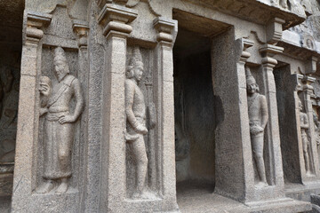 Temple du parc archéologique de Mallabapuram en Inde du Sud