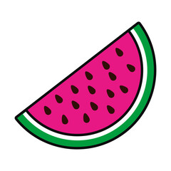 watermelon fruit icon, colorful design
