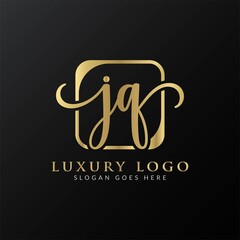 Creative letter JQ Logo Design Vector Template. Initial Luxury Letter JQ Logo Design