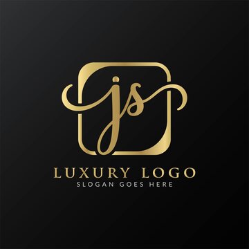 Creative letter JS Logo Design Vector Template. Initial Luxury Letter JS Logo Design