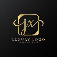 Creative letter JX Logo Design Vector Template. Initial Luxury Letter JX Logo Design
