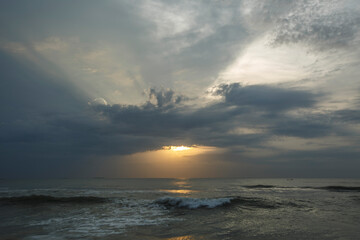 sunset over the sea