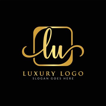 Initial LU letter Logo Design vector Template. Luxury Letter LU logo Design