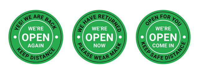 We are open after quarantine.Keep distance. Please wear mask.