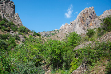 Rocks in Crimea near Panagia Lake