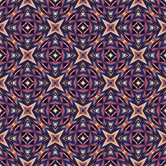 Geometric seamless pattern, ornament, abstract colorful background, vector texture.