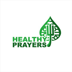 Healthy Prayers Logo Design Vector