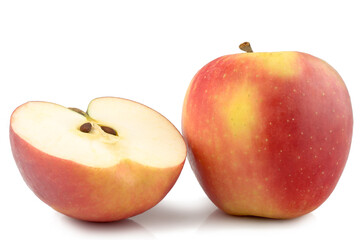 Red apples isolated on white background