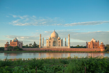 Fototapeta na wymiar Taj Mahal Delhi at early morning, Agra, Delhi, India