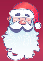 Christmas template with isolated Santa and place for your text for posters or flyers and greeting cards