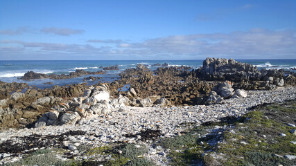 The rocky coast of Cape Agulhas