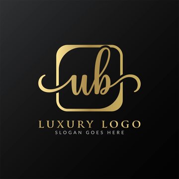 Initial UB letter Logo Design vector Template. Abstract Luxury Letter UB logo Design