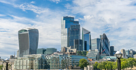 London skyline , city escape at sunny day