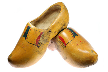 Dutch clogs isolated on white background