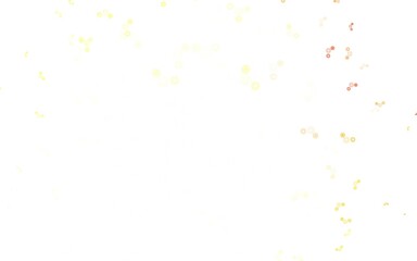 Light Red, Yellow vector backdrop with dots.