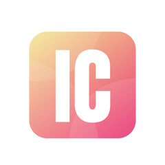 IC Letter Logo Design With Simple style