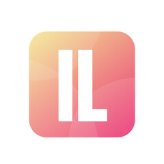 IL Letter Logo Design With Simple style