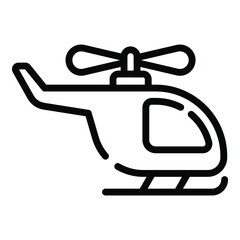 helicopter line concept icon
