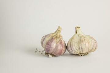 Fresh garlic isolated on white background